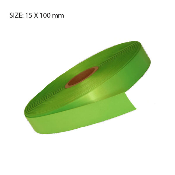 FLOURESCENT GREEN ELAN SINGLE FACED 15MMX100M - Image 1
