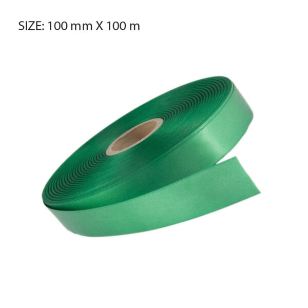 EMERALD GREEN ELAN SINGLE FACE SATIN 100MMX100M - Image 1
