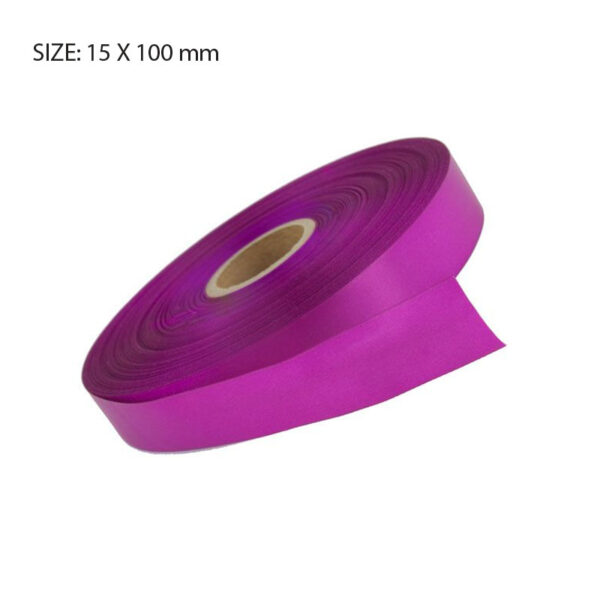 MAGENTA ELAN SINGLE FACED SATIN 15MMX100M - Image 1