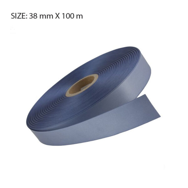 PEWTER ELAN SINGLE FACED SATIN 38MMX100M - Image 1