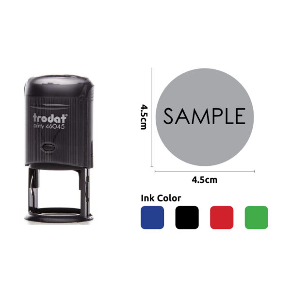 TRODAT ROUND TEXT STAMP 4.5CM - Image 1