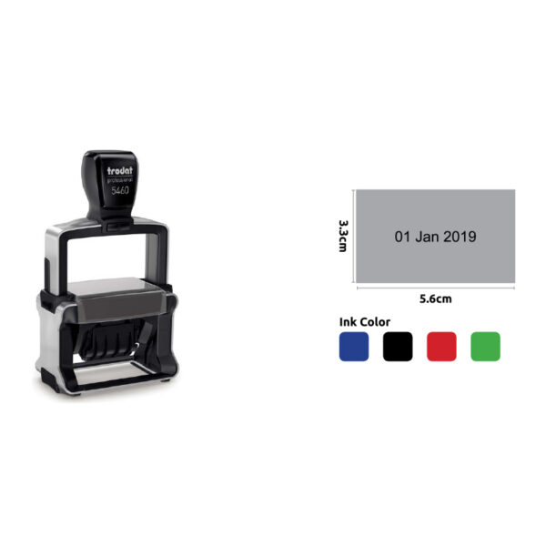TRODAT PROFESSIONAL DATE STAMP 5.6X3.3CM - Image 1