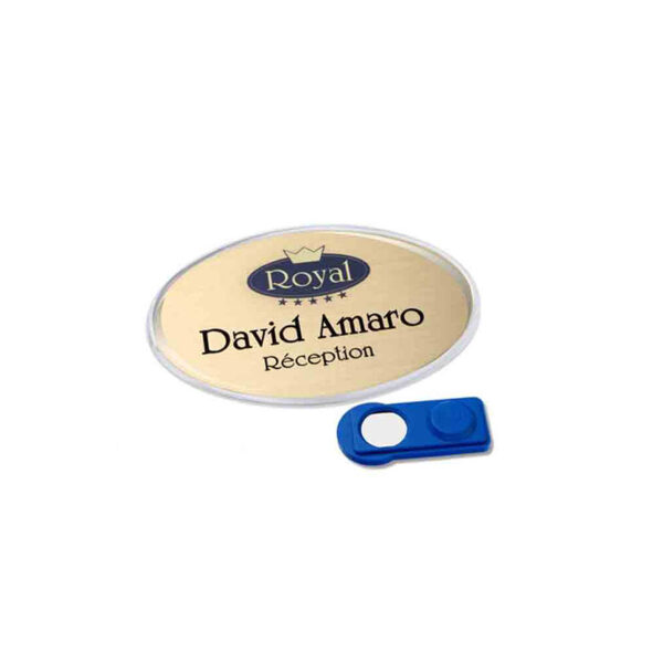 ALULINE PLUS 43 GOLD NAMEBADGE - Image 1