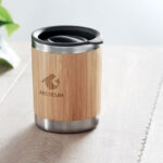 DOUBLE WALLED STAINLESS STEEL TUMBLER WITH BAMBOO CASE - Image 2