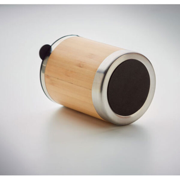 DOUBLE WALLED STAINLESS STEEL TUMBLER WITH BAMBOO CASE - Image 3