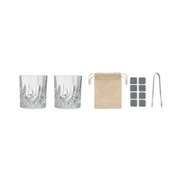 WHISKEY GLASS SET IN BAMBOO BOX - Image 3