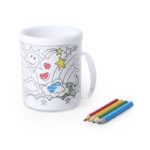 MUG FOR COLORING WITH REMOVABLE OUTER SHELL
