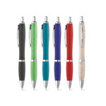ECO BALL PEN WITH CLIP – WHEAT STRAW & ABS, BLUE INK - Image 8