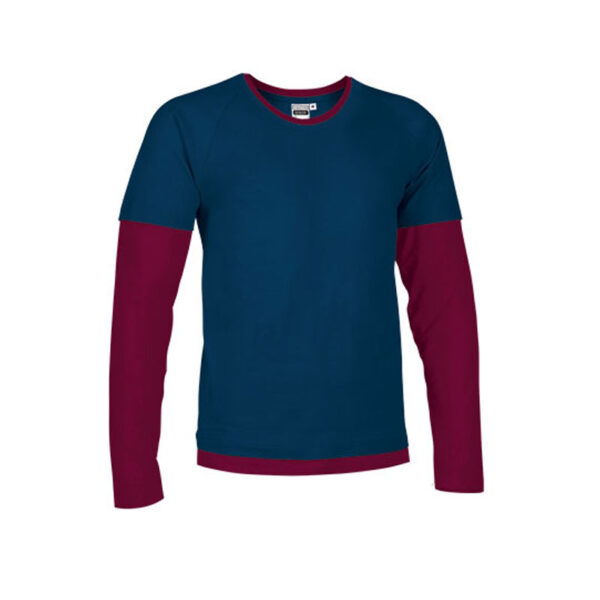 NAVY / MAHOGANY LONG SLEEVE T-SHIRT - Image 1