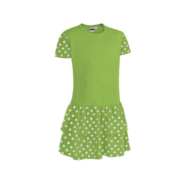 KIDS DRESS IN APPLE GREEN - Image 1