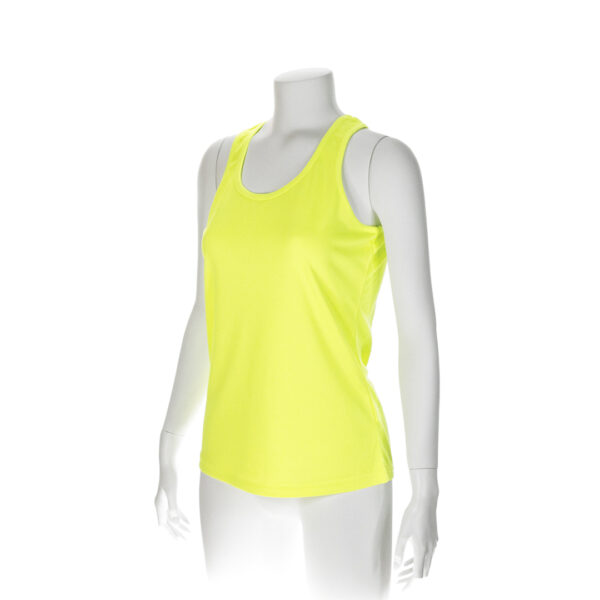 YELLOW FLUORO SLEEVELESS SPORTS T-SHIRT - Image 3