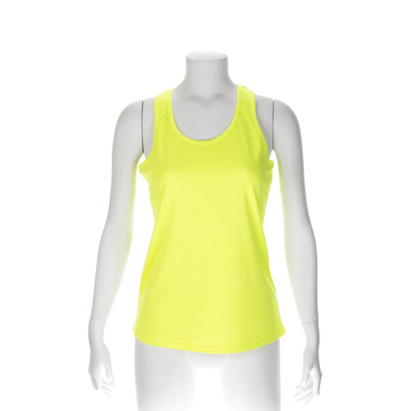 YELLOW FLUORO SLEEVELESS SPORTS T-SHIRT - Image 2