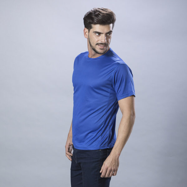 ROX BLUE SPORTS TEE – 100% BREATHABLE POLYESTER WITH HEXAGONAL WEAVE - Image 3