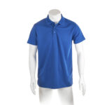BLUE PERFORMANCE POLO – BREATHABLE POLYESTER WITH BUTTONS - Image 4