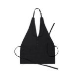 JAVESS BLACK APRON – ELEGANT POLYESTER WITH BUTTON DETAIL - Image 3