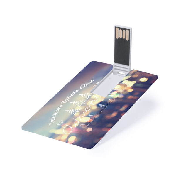 PRINTCARD 16GB USB – FLAT CARD WITH COLOR PRINT & PU CASE - Image 2