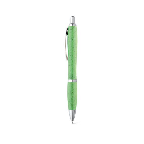 ECO BALL PEN WITH CLIP – WHEAT STRAW & ABS, BLUE INK - Image 13
