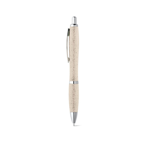 ECO BALL PEN WITH CLIP – WHEAT STRAW & ABS, BLUE INK - Image 15