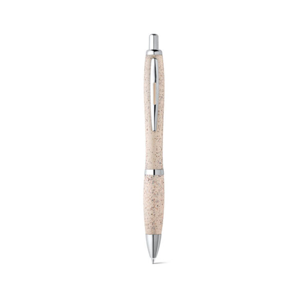 ECO BALL PEN WITH CLIP – WHEAT STRAW & ABS, BLUE INK - Image 16