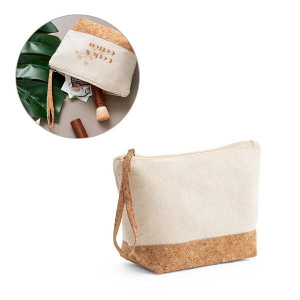 COSMETIC BAG WITH CORK DETAILS - Image 7