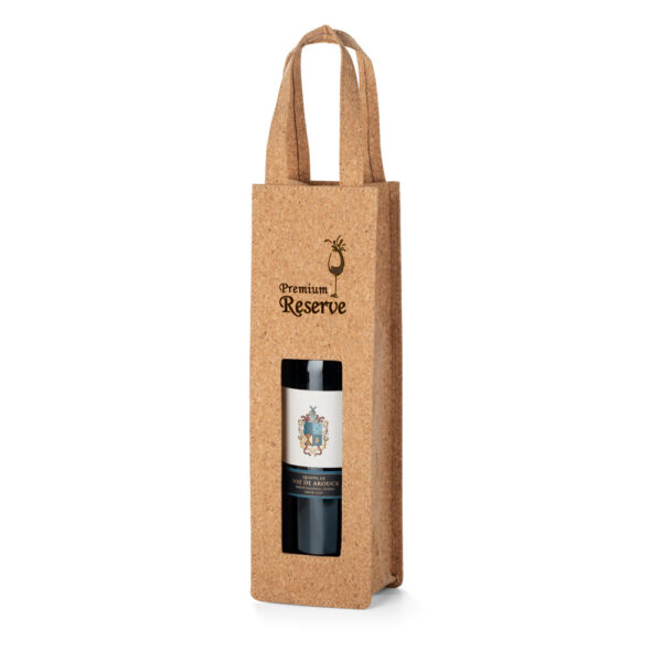 CORK WINE GIFT BAG WITH TRANSPARENT WINDOW - Image 6