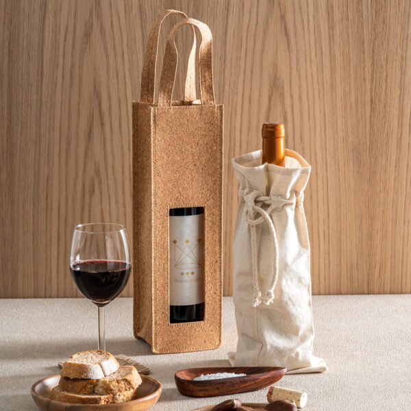 CORK WINE GIFT BAG WITH TRANSPARENT WINDOW - Image 8