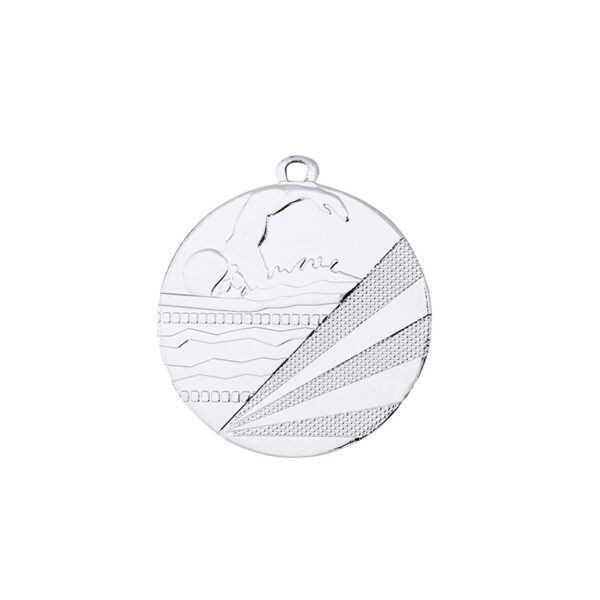 CUSTOM SILVER SWIMMING MEDAL 50MM – PERSONALISED AWARD FOR SWIMMERS - Image 2