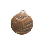 BRONZE MARTIAL ARTS MEDAL 50MM WITH CUSTOM PRINTED LABEL – KARATE & JUDO AWARD - Image 2
