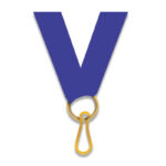 BLUE AWARD MEDAL NECK RIBBON WITH CLIP – 2.2CM WIDE LANYARD - Image 2