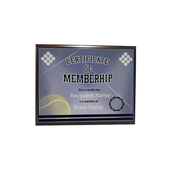 TENNIS DESIGN WOODEN PLAQUE 20CMX15.5CM - Image 1