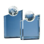 DELUXE CRYSTAL GLOBE AWARD 21.5CM - Image 4