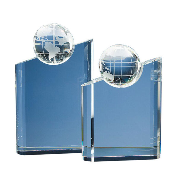 DELUXE CRYSTAL GLOBE AWARD 21.5CM - Image 4