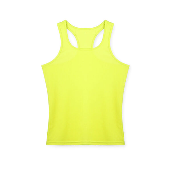 YELLOW FLUORO SLEEVELESS SPORTS T-SHIRT - Image 5