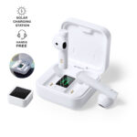 VINZER BLUETOOTH® EARPHONES – WHITE FINISH WIRELESS EARBUDS WITH SOLAR CHARGING