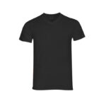 KEYA BLACK V-NECK T-SHIRT – 100% COTTON | 150 GSM - Image 2