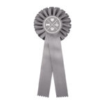 GREY ROSETTE 11.5*31CM (PRINTING INCLUDED) - Image 2