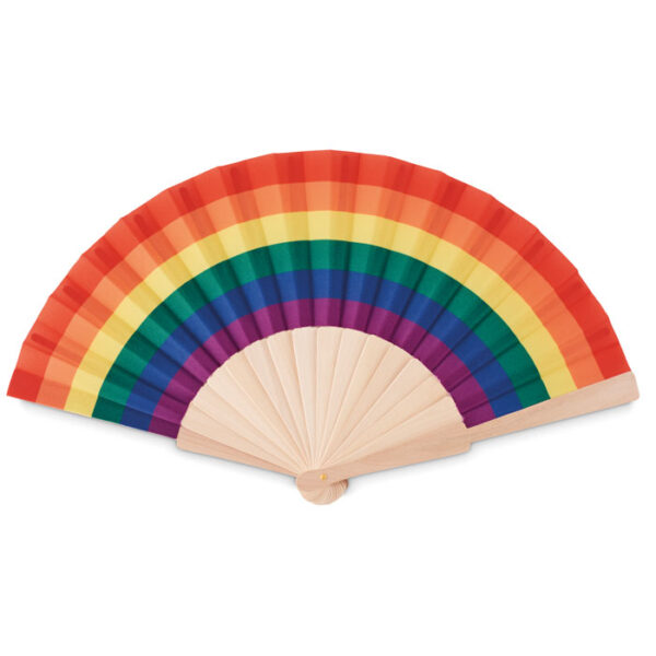 MANUAL RAINBOW PRIDE HAND FAN - Image 1