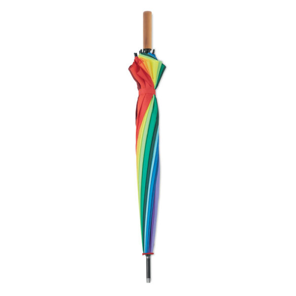 RAINBOW PRIDE UMBRELLA WITH WOODEN SHAFT - Image 3