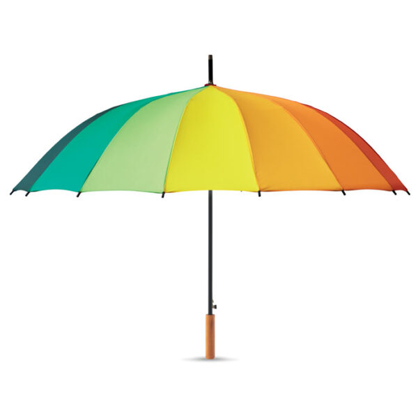 RAINBOW PRIDE UMBRELLA WITH WOODEN SHAFT - Image 4