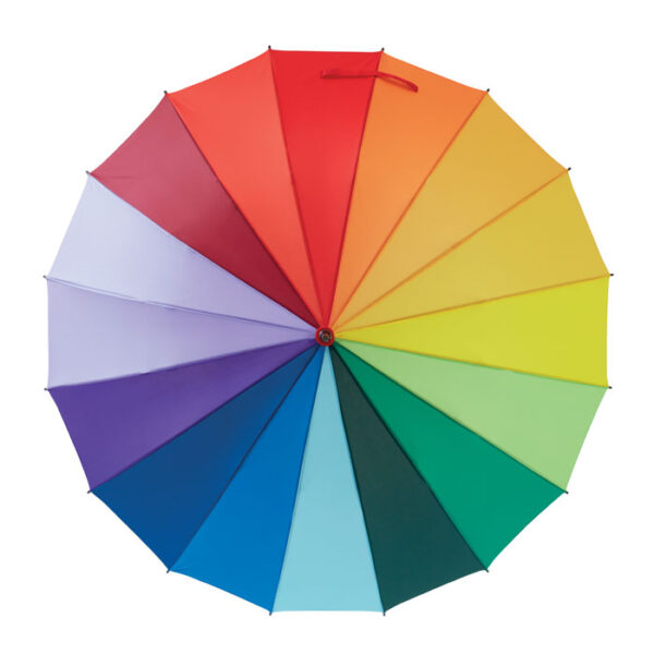 RAINBOW PRIDE UMBRELLA WITH WOODEN SHAFT - Image 5