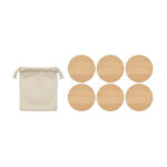 BAYIN SET 6 ROUND BAMBOO COASTERS - Image 3