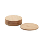 BAYIN SET 6 ROUND BAMBOO COASTERS - Image 4