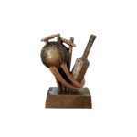CRICKET TROPHY 7.5CM WITH CUSTOM PRINTED PLATE – COMPACT PERSONALIZED CRICKET A - Image 2