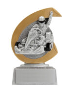 KARTING MOTORSPORT TROPHY 10CM WITH CUSTOM PRINTED PLATE - Image 2