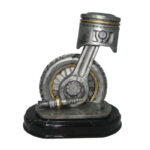 MOTORBIKE MOTORSPORT TROPHY 15.5CM WITH CUSTOM PRINTED PLATE - Image 2