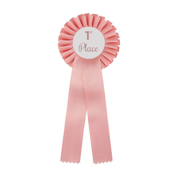 PINK ROSETTE 11.5*31CM (PRINTING INCLUDED) - Image 3
