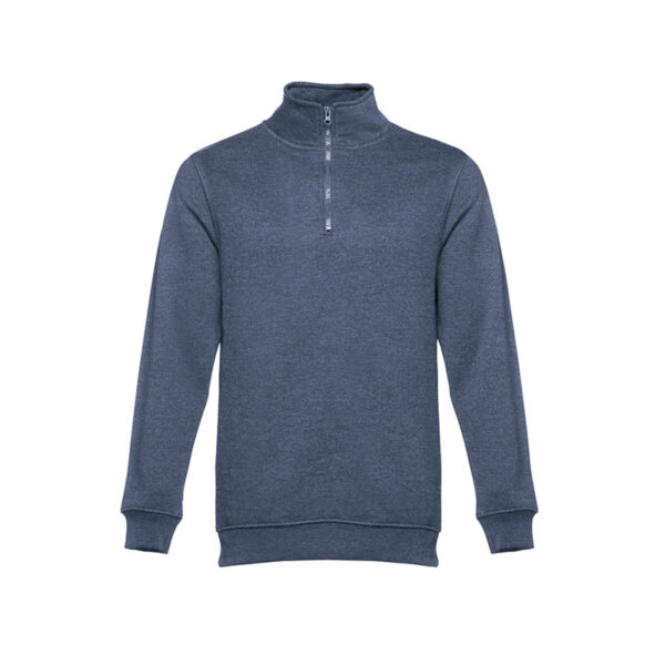 BLUE UNISEX SWEATSHIRT WITH CARDED INTERIOR - Image 2