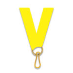 PREMIUM ORANGE MEDAL NECK RIBBON 2.2CM WITH CLIP - Image 2
