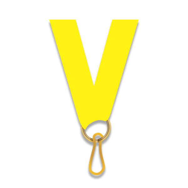 PREMIUM ORANGE MEDAL NECK RIBBON 2.2CM WITH CLIP - Image 2