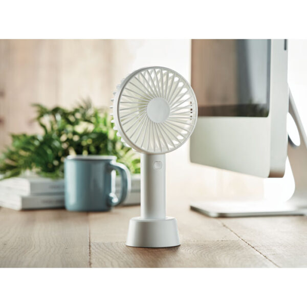 USB WHITE DESK FAN WITH STAND - Image 2